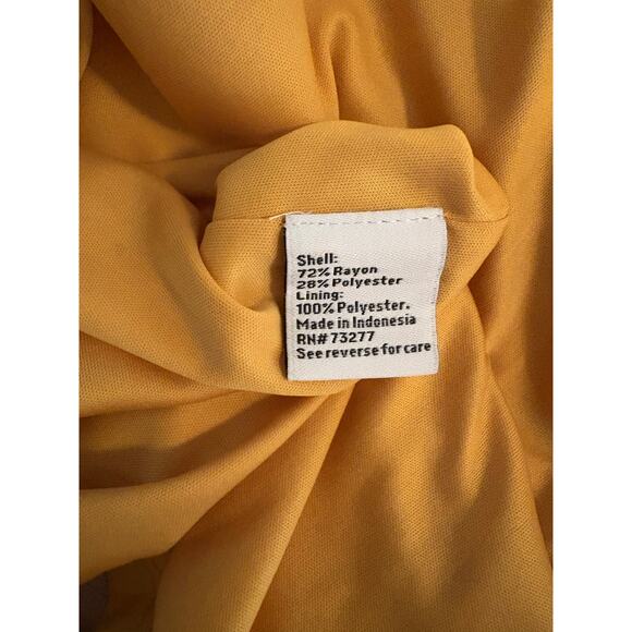 NINE WEST Maxi Dress | Yellow White Ruffled Tiered Halter Sleeveless | LARGE - Picture 7 of 8